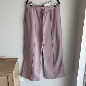 Sweaty Betty Elevated Track Pant Mauve Cotton Wide Leg Lounge Pants L‎ NWT